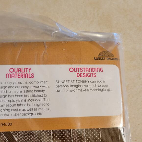 Sunset Stitchery "American Heritage" Needlepoint Kit 16x20 Sealed Vintage 1977 - Picture 9 of 14